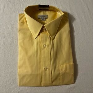 Haggar Yellow Regular Fit Dress Shirt Size 32/33